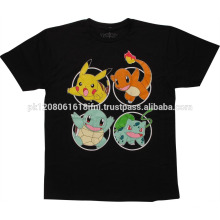 Pokemon-Cartoon-Charakter bedrucktes maßgeschneidertes T-Shirt